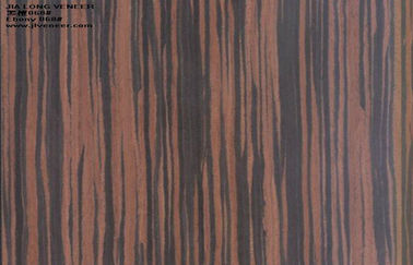 ブラウンの黒檀はスライスされた切口の技術の木製のベニヤ 640mm の幅を再構成しました